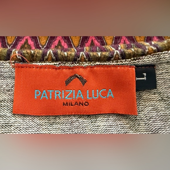 Patrizia Luca Milano Zigzag Knit Dress Size Large  Italian Stretch Dress - Picture 7 of 8